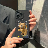 Teddy Bear Couple Cartoon Phone Case for iPhone